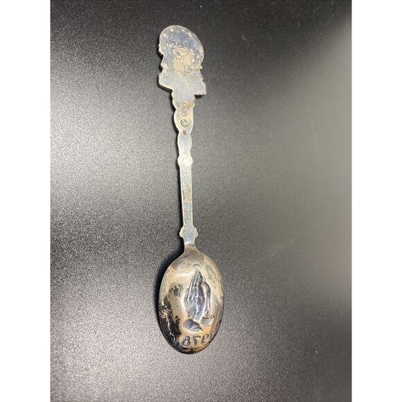 Vintage 1978 CHRISTMAS Silver Plate Souvenir COLLECTIBLE Kids Praying Hands - Picture 10 of 12
